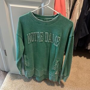 Pressbox Green Notre Dame Sweatshirt